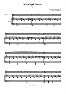Movement I: For trumpet in C and piano by Ludwig van Beethoven