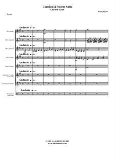 Classical and Scores Suite: For clarinet choir, AMSM64 by Doug Clyde