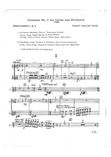 Concerto No.1 for Violin and Orchestra: Parts by Nancy Van de Vate