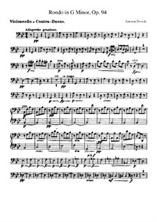 Rondo in G Minor, B.181 Op.94: Cello and double bass part by Antonín Dvořák