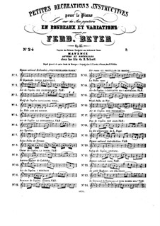 Le Premier Début, Op.83: No.24 Le Carnival de Venise - Variations sur 'O cara mama mia' by Ferdinand Beyer