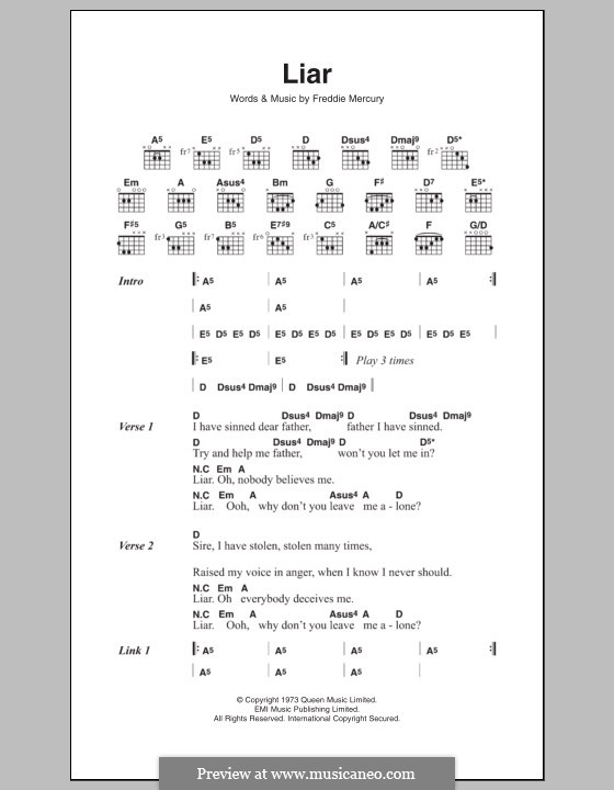White Liar Guitar Chords
