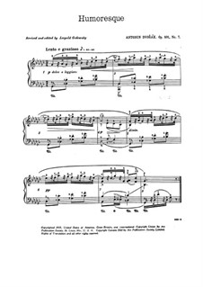 No.7 in G Flat Major: For piano (with fingering) by Antonín Dvořák