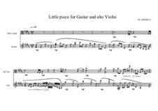 Piece for Alto Violin and Guitar, MVWV 212: Piece for Alto Violin and Guitar by Maurice Verheul