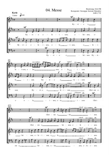 Mass in D Major: Full score by Giuseppe Antonio Bernabei