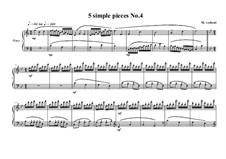 Five Simple Pieces for Piano: Piece No.4, MVWV 679 by Maurice Verheul