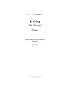 Blåbæret (The Blueberry), EG 145: Piano transcription, tbpt61 by Edvard Grieg