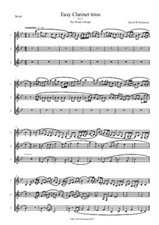Fifteen easy clarinet trios: Complete set by folklore, David W Solomons