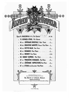 Pieces for Piano, Op.44: No.3 Petite Valse by Alfred Grünfeld