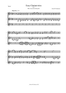 Fifteen easy clarinet trios: No.7 Blow away the morning dew by folklore, David W Solomons