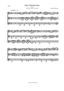Fifteen easy clarinet trios: No.14 She shall walk in silk attire by folklore, David W Solomons