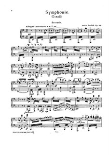 Symphony No.7 in D Minor, B.141 Op.70: Version for piano four hands by Antonín Dvořák