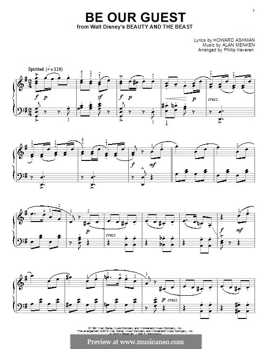 Piano version: Classical version by Alan Menken