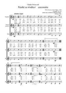 Perché se m'odiavi (Why if you hated me): Perché se m'odiavi (Why if you hated me) by Claudio Monteverdi