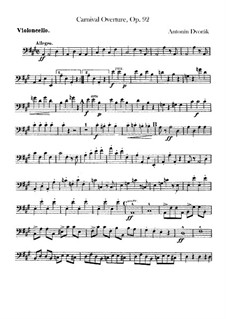 Carnival, B.169 Op.92: Cello part by Antonín Dvořák