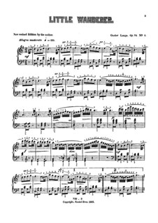 Stimmen aus der Kinderwelt. Zwölf leichte Vortragsstücke, Op.78: No.2 Little Wanderer by Gustav Lange