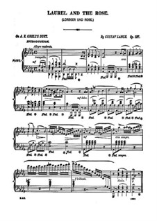 Lorbeer und Rose (Laurel and the Rose), Op.127: For piano by Gustav Lange