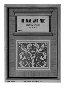 In Rank And File, Op.249 No.1: For a single performer by Gustav Lange