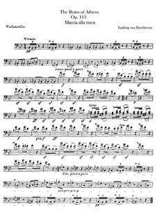 Turkish March: Cello I part by Ludwig van Beethoven