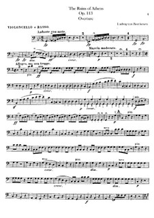 Overture: Cello and double bass part by Ludwig van Beethoven