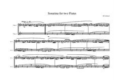 Sonatina for Two Flutes, MVWV 407b: Sonatina for Two Flutes by Maurice Verheul