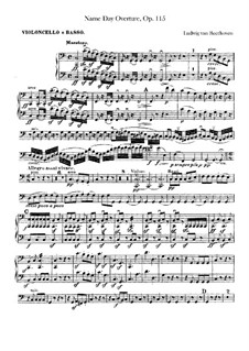 An Minna, WoO 115: Cello and double bass part by Ludwig van Beethoven