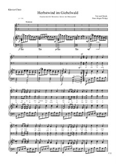Herbstwind im Giebelwald: Klavier und chor by Hans-Jürgen Philipp