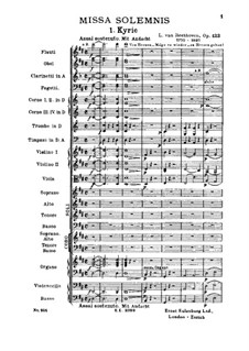 Missa Solemnis, Op.123: Kyrie by Ludwig van Beethoven