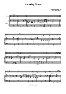 For solo instrument and piano version: For viola and piano by folklore