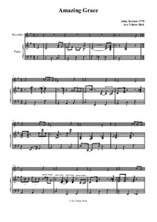 Solo instrument and piano version: For recorder and piano by folklore