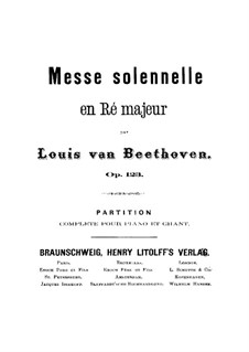 Missa Solemnis, Op.123: Piano score with vocal parts by Ludwig van Beethoven