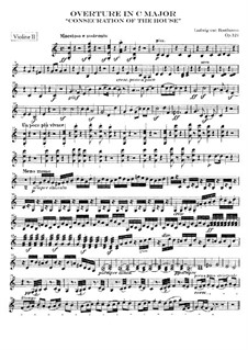 Die Weihe des Hauses (Consecration of the House), Op.124: Violin II part by Ludwig van Beethoven