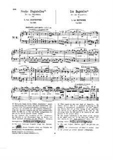 Six Bagatelles for Piano, Op.126: Complete set by Ludwig van Beethoven