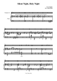 Solo instrument and piano: For trumpet in C and piano by Franz Xaver Gruber