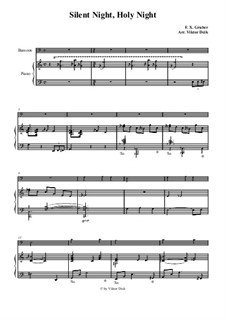 Solo instrument and piano: For bassoon and piano by Franz Xaver Gruber