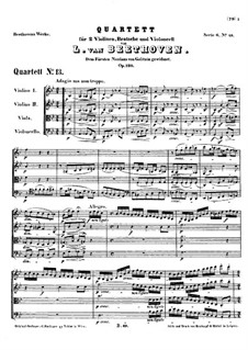 String Quartet No.13 in B Flat Major, Op.130: Full score by Ludwig van Beethoven