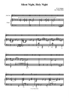 Solo instrument and piano: For alto saxophone and piano by Franz Xaver Gruber