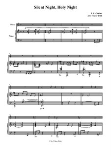 Solo instrument and piano: For oboe and piano by Franz Xaver Gruber