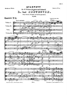 String Quartet No.15 in A Minor, Op.132: Full score by Ludwig van Beethoven