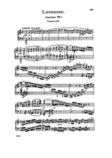 Leonore. Overture No.1, Op.138: Version for piano by Ludwig van Beethoven