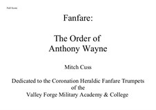 Fanfare: The Order of Anthony Wayne: Fanfare: The Order of Anthony Wayne by Mitch Cuss