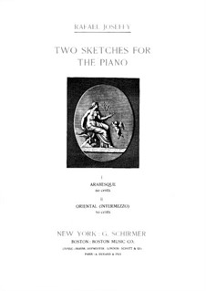 Two Sketches for Piano: No.1 Arabesque by Rafael Joseffy