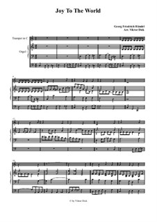 Two instruments version: For trumpet in C and organ by Georg Friedrich Händel