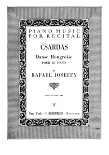 Csárdás No.1 in E Minor: For piano by Rafael Joseffy