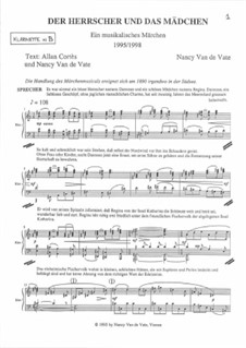 Der Herrscher und das Mädchen: Instrumental parts by Nancy Van de Vate