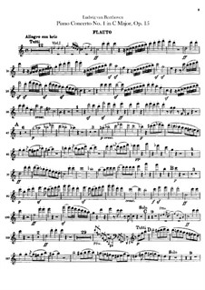 Concerto for Piano and Orchestra No.1, Op.15: Flute part by Ludwig van Beethoven