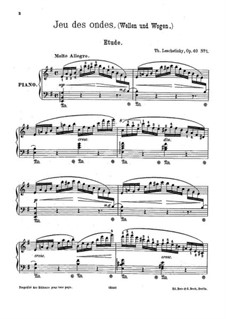 A la campagne, Op.40: No.1 Jeu des ondes by Theodor Leschetizky