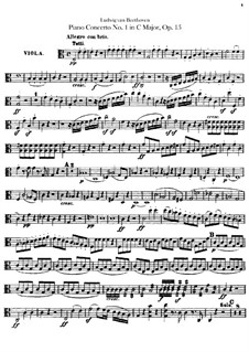 Concerto for Piano and Orchestra No.1, Op.15: Viola part by Ludwig van Beethoven