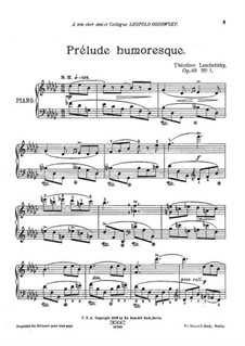 Three Pieces, Op.48: No.1 Prélude humoresque by Theodor Leschetizky