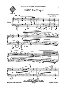 Three Pieces, Op.48: No.3 Etude Héroique by Theodor Leschetizky